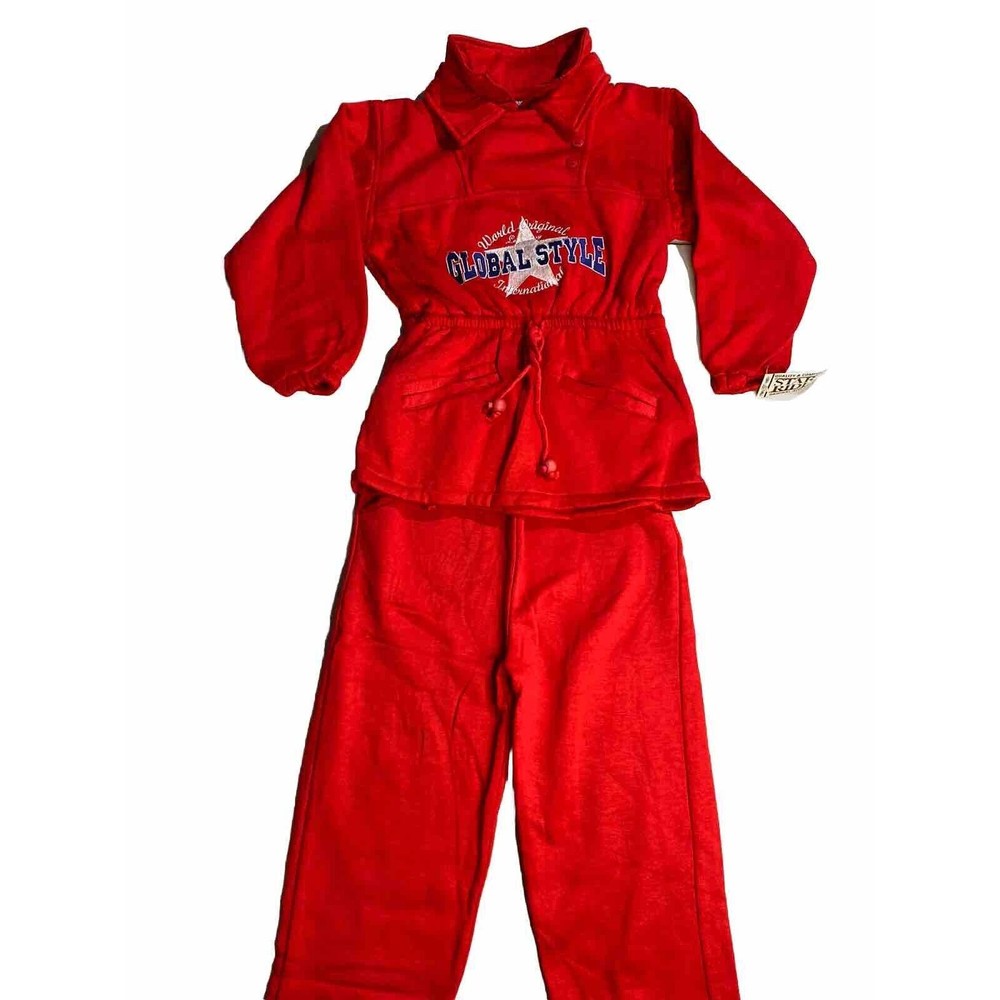 Juniors Star Ride Matching Sweatshirt and Sweatpants Red Size 7/8